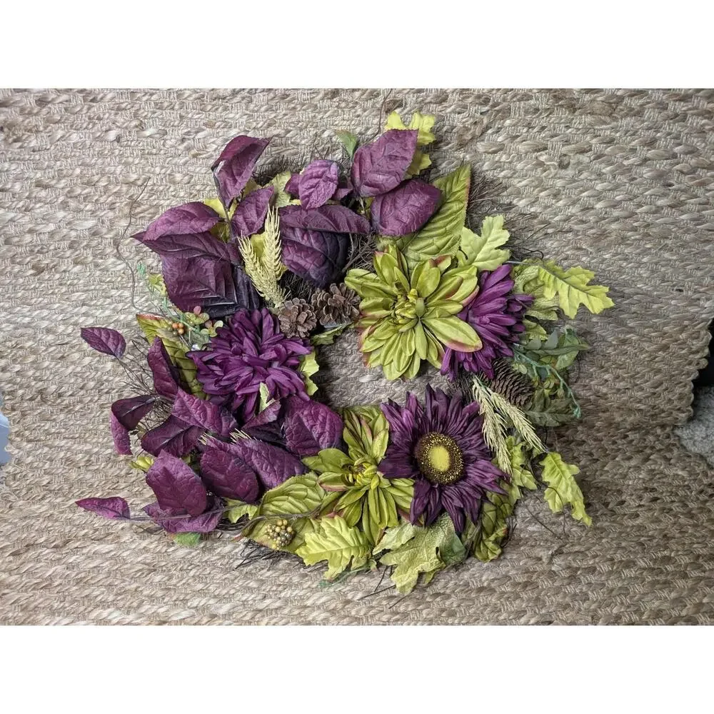 Purple Floral Leaf Twig 24